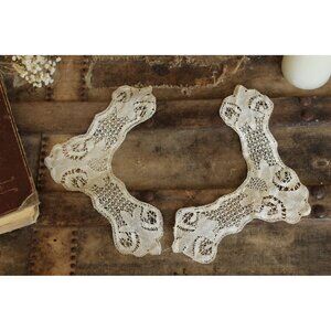 Vintage Antique 1900s Lace Collar, Ivory Detachable Blouse  or Dress Yoke